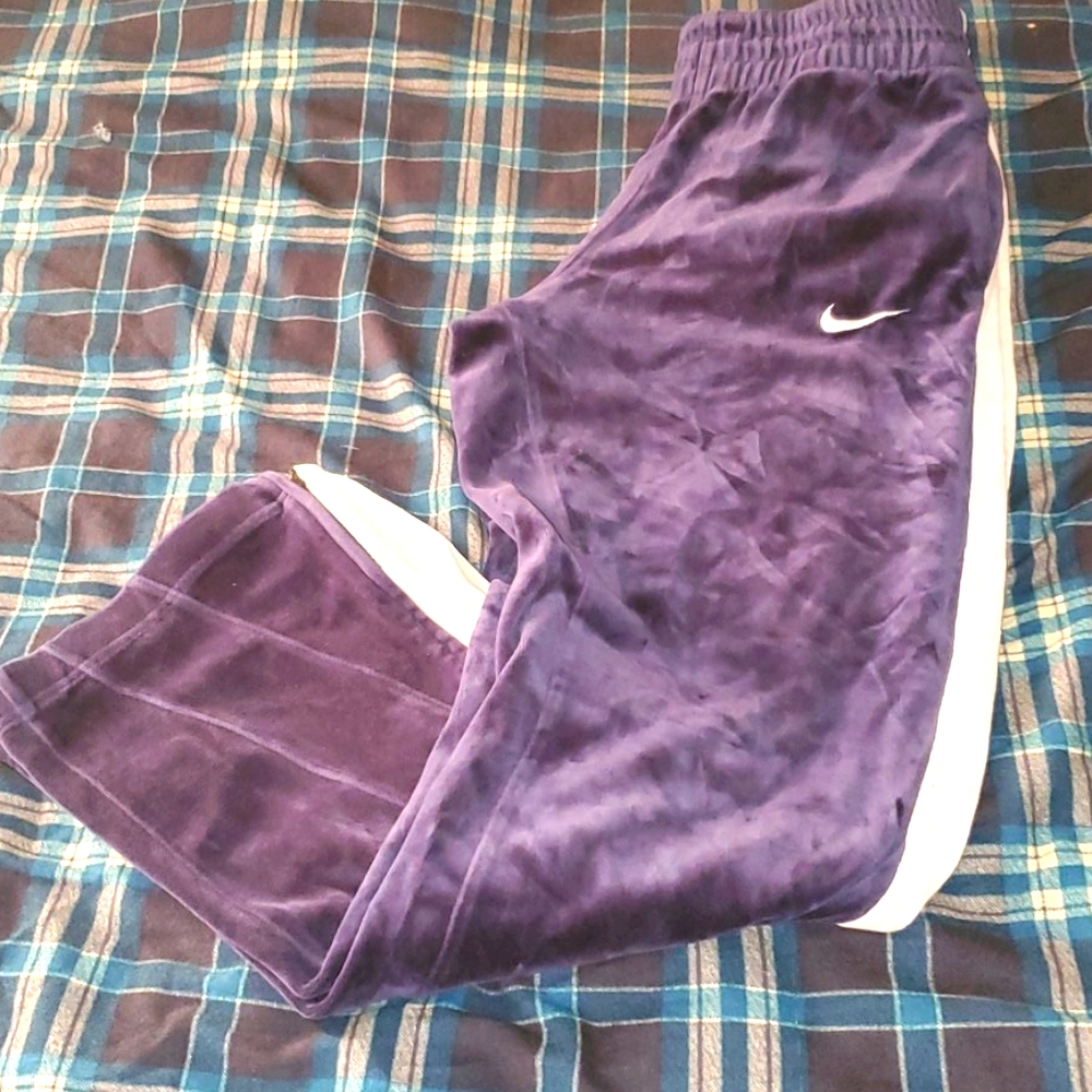 Nike pants women medium thick velvet material Rare